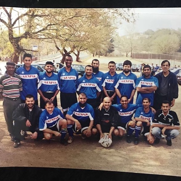 Leeds FC in the Past (2000) under the Gaffer Saffers.(Standing Left to Right Uncle Baaizo, Swoosh, Ary Karolia, Baaizo,Zahedi,Bodiat, Yazo,Haroon Bhayat, Khaliq, Nanis. Sitting. F Khan, Kitten, Mo Salejee,Mongratee, Saffers,Bawa, Mitten)#0018legendsproject