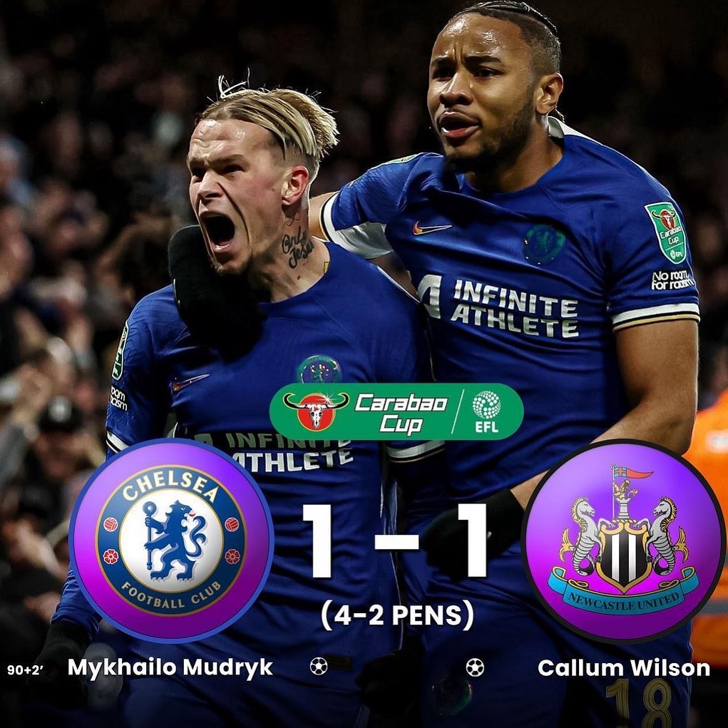 Chelsea beat Newcastle on penalties to advance to the semi final of the Carabao Cup. They snatched victory from jaws of defeat. Fulham beat an in form Everton on penalties and Middlesbrough advance beating Port Vale 3-0. Tonight sees Liverpool in action vs West Ham#eflcup #carabaocup #chelseavsnewcastle