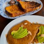 Battered Aubergine Breakfast and Brioche French Toast at Antique Cafe in Berea,Durban @waheedvadi #breakfast #breakfasttime #antiquecafe #frenchtoast.