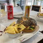 Breakfast Bagel at Serendipity Creamery in Belvedere Square, Cape Town @serendipitycreamery_cpt #Halaal #serendipity #icecream #waffles #bagels #capetown #halaalcapetown #breakfast #breakfastideas #capetownlife #belvederesquare