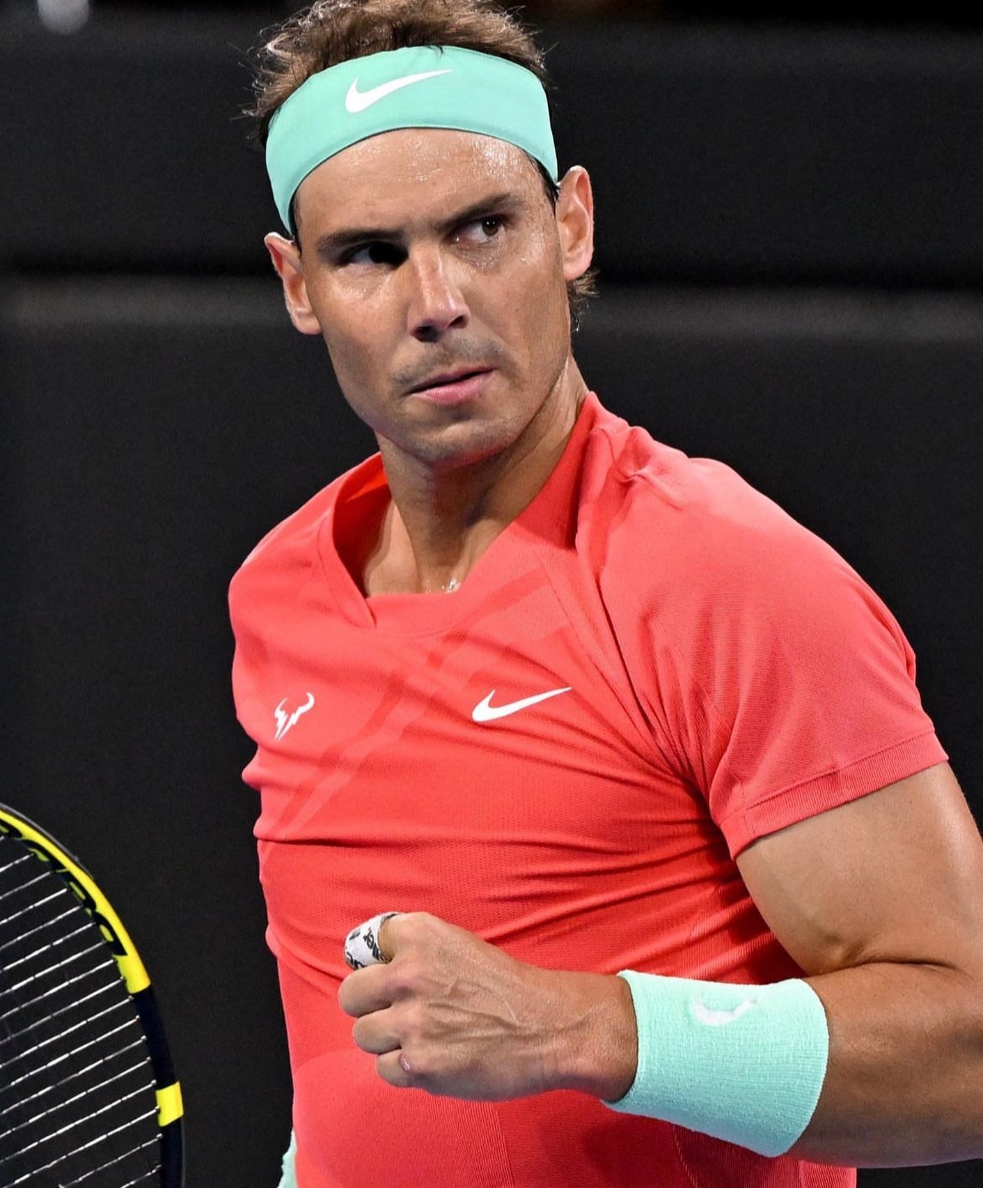 Nadal wins his opening game in Brisbane. This makes our insta pic of the week. He beat Thiem 7/5 6/1#nadal #nadalwins #nadalcomeback