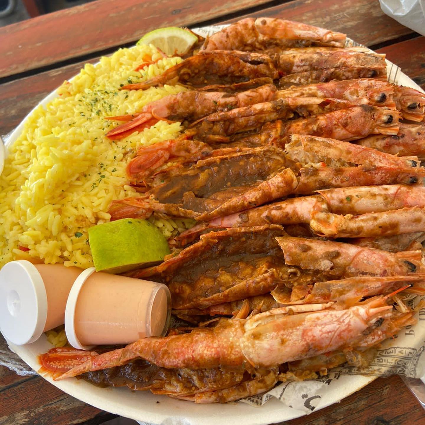 Peri Peri Prawns at @thisiseat_pe . Simply Sublime and so is the decor and vibe. Must stop when you in PE ️#prawns #periperi #seafood #pe #halaalpe #pefood