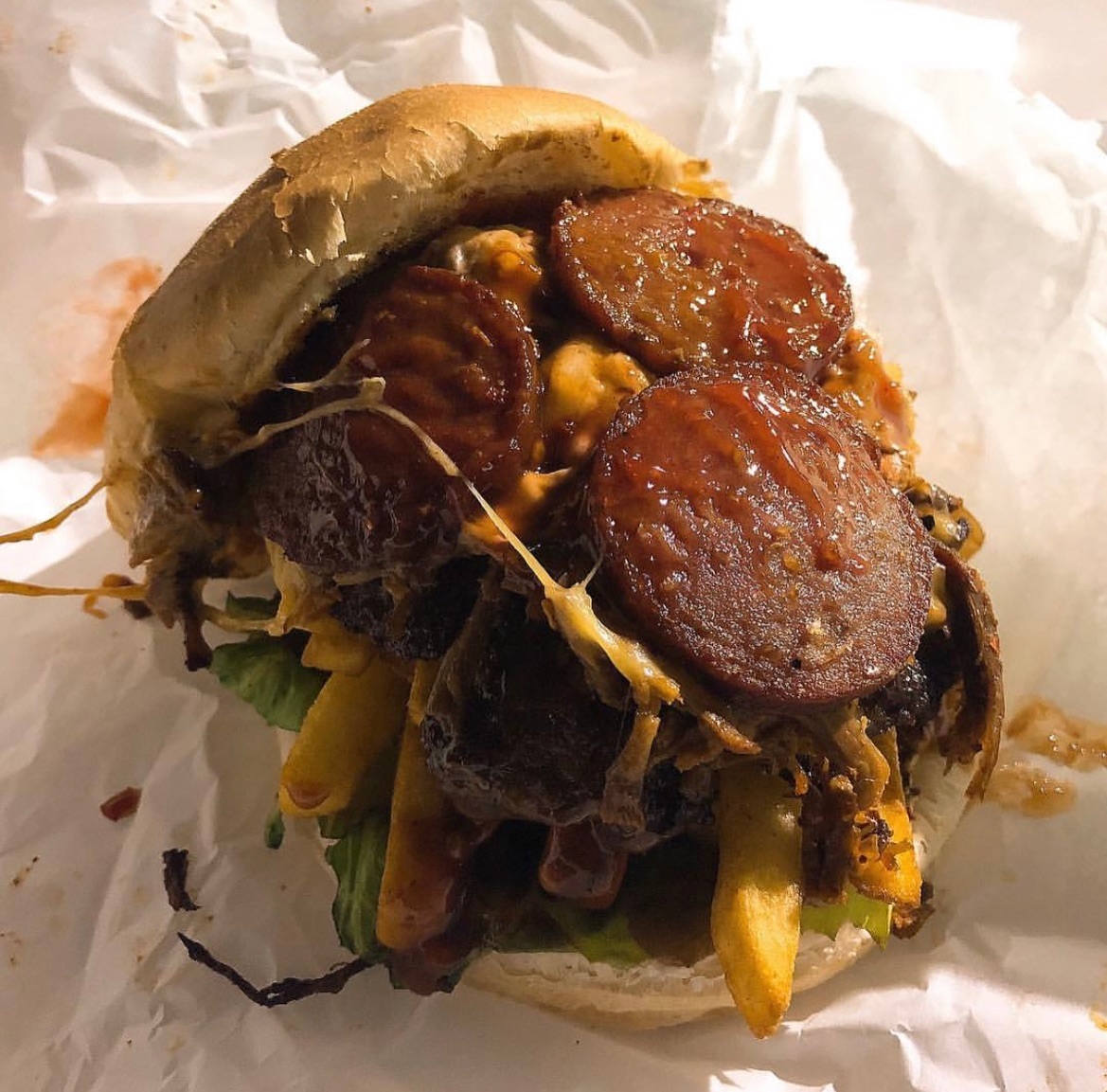 Major Service Burger at @caltex_oaklands hits the spot on a Sunday Evening #halaal