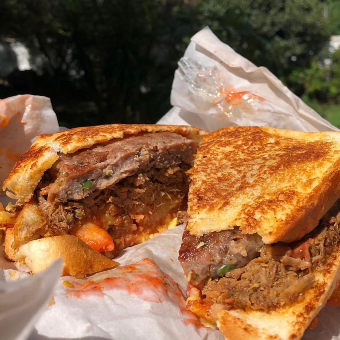 Still adapting to the conditions …A sublime shout is the Nabilah Special at Akhalz Church Street This monster sandwich has extra slice of bread,pattie,steak,polony,chips and salad #halaal #jhb #foodvideos #nabilaspecial #toastedsandwich #gourmetsandwich #akhals #instagood #instalove #foodporn #foodgasm #jhbliving #churchstreet #mayfair #foodsburg_mayfair