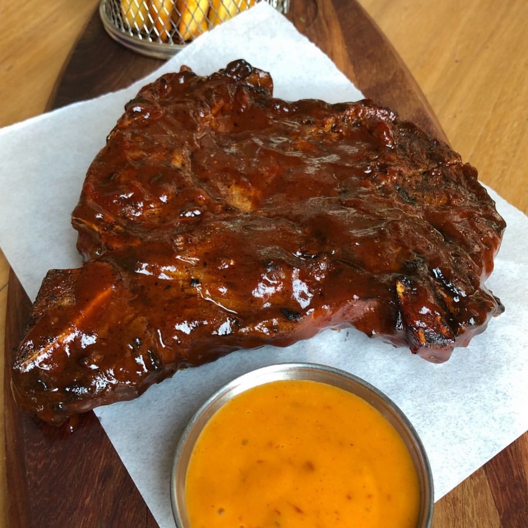 T Bone and Chips for lunch at Mochachos Newtown #halaal#tbone #mochachos #tbonesteak #steak #newtown #fordsburg