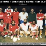 Prestons/Sheperds Combined Eleven 1980sBack Row (L-R) Ismail Essay,Bashir Bulbulia,Mohammed Surtee,Blondie Akhalwaya, Ameen Mota,Moosa Akhalwaya Front Row: Abdullah Akhalwaya, Bendix Akhalwaya, Sardeck Akhalwaya, Fishy Akhalwaya #0018LegendsProject #preston #fordsburg #akhalwayas