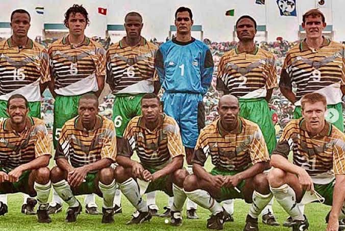 Bafana Bafana 1996 AFCON Champions. How good was this Team?The Best eleven was Arendse,David Nyathi, Sizwe Motaung, Lucas Radebe, Neil Tovey, Mark Fish, Weic Tinkler, Helman Makhalele, Shoes, Dr Khumalo, Helmen Mekhalele, Shaun Bartlett, Mark Williams, Philemon Masinga