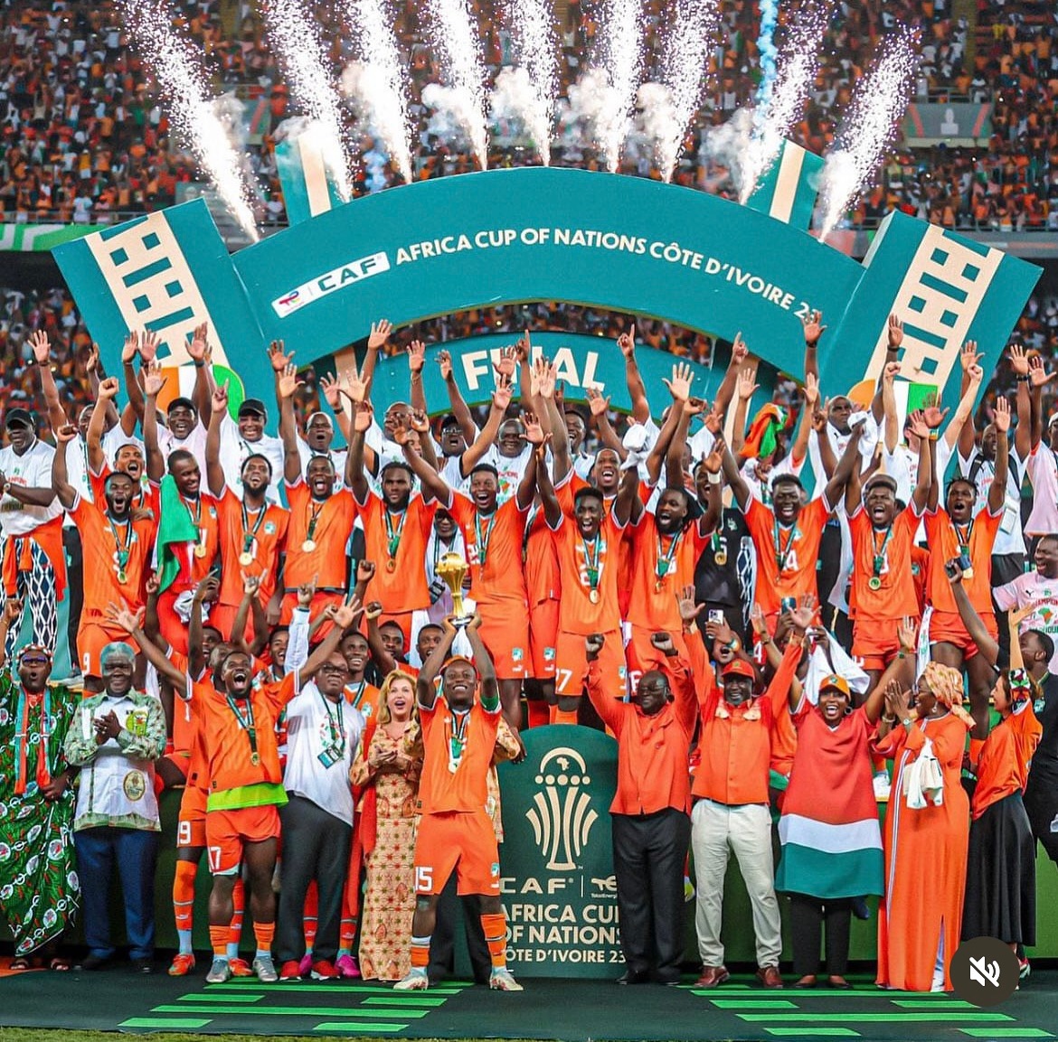 Ivory Coast 🇨🇮 are African Champions. They beat Nigeria 2-1. Congratulations Ivory Coast. They came from a goal down and clinched it with a Sebastian Halle finish. Celebrations continued into the night in sea of orangeswoosh0018's profile pictureIvory Coast vs Nigeria in the 2024 AFCON Final. Who will be crowned Champions?#afcon #afcon2024 #ivorycoastvsnigeria #nigeria #ivorycoast #alassaneouattara #abidjan #africa #africanfootball #champions #final #nigerianfans #ivprycoastfans #africanchampions #ivorycoastchampions