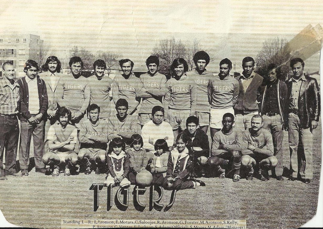 Tigers FC in the past. Recognise Anybody?Standing Left to Right I Aronson,E Motara, C Saloojee,R Aronson,S Kelly,P Aronson, C Venter, E Jackson,S Adam, S Moosa, M Adam#tigers