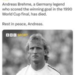 RIP Andy Brehme. How can we forget the winning penalty in Italia 90 and that curler against the Dutch