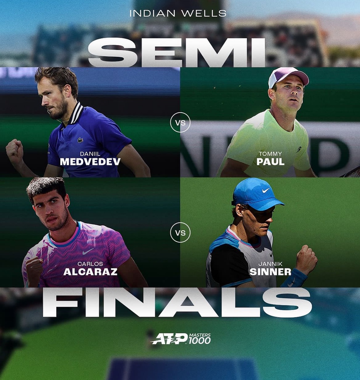 We all set for the semi finals at Indian Wells. Sinner vs Alcaraz will be epic. Whose your winner #tennis #atpmasters1000 #alcarazvssinner