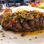 Rump in the Oven with Argentinian Sauce at @calistos.rosebank #halaal. The rump in the oven is next level. How would you rate it and how do you have it?