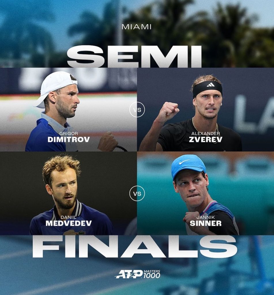 Dimitrov Stuns Alcaraz in Miami. The Semi final line up is complete. The Bulgarian played amazing tennis to beat Alcaraz. I’m going for Sinner now#atpmasters1000 #miami #miamimasters1000 #dimitrovvsalcaraz