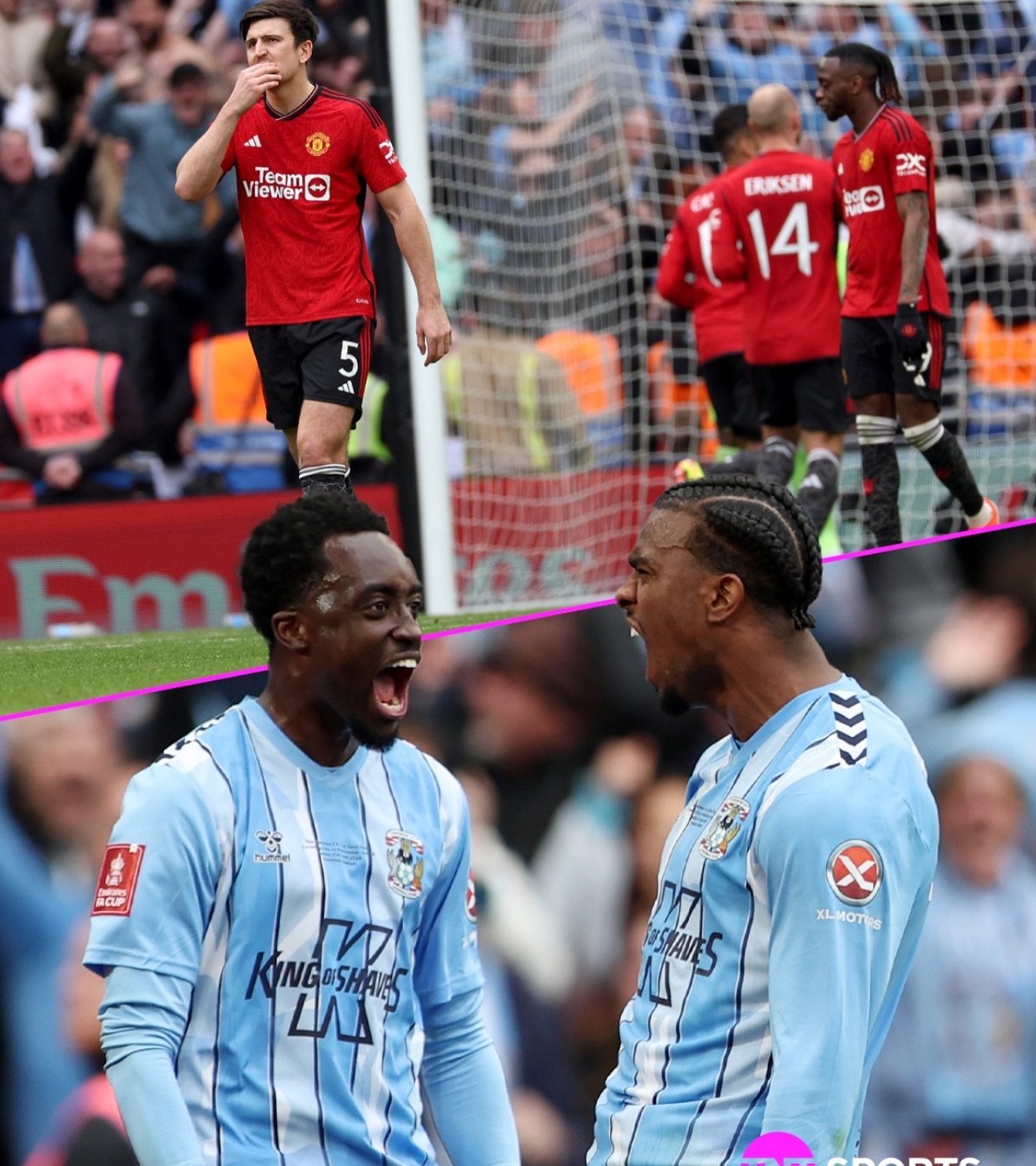 Unlucky Coventry. The fairytale ends. What say . Was if offside? Well Citeh vs MANCS will be good? Toppie made by a extra pack of cigs. Lucky MANCS