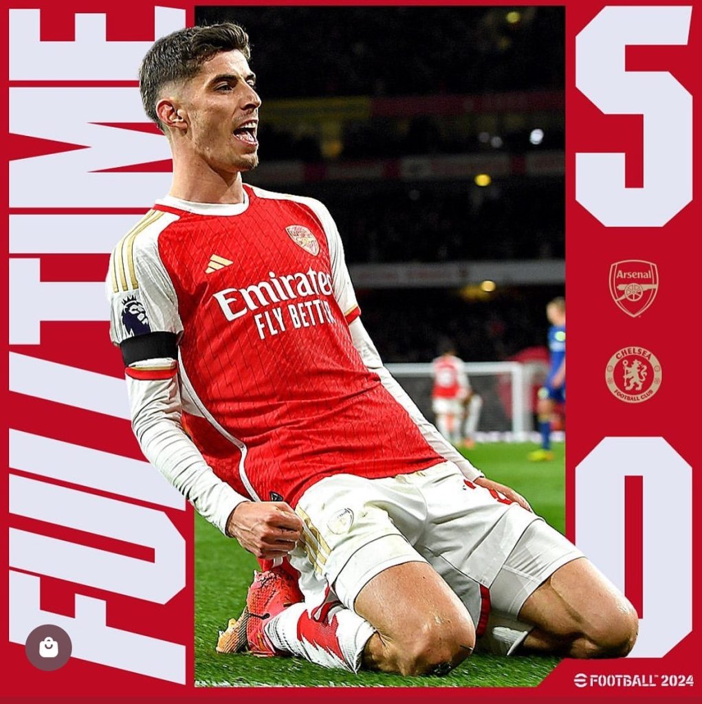 Gunners on Fire last night. Thumping Chelsea for 5. Yoh