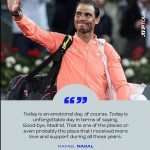 Rafa says Goodbye to Madrid. Vamos Rafa. Still a joy to watch. Now let’s go for Alcarez to win it