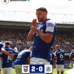 What a Day for Ipswich Town. Promoted. My toppie a. Ipswich man also. A special mention to Thomas and his dad from the Perfect Cup. Well done Lads