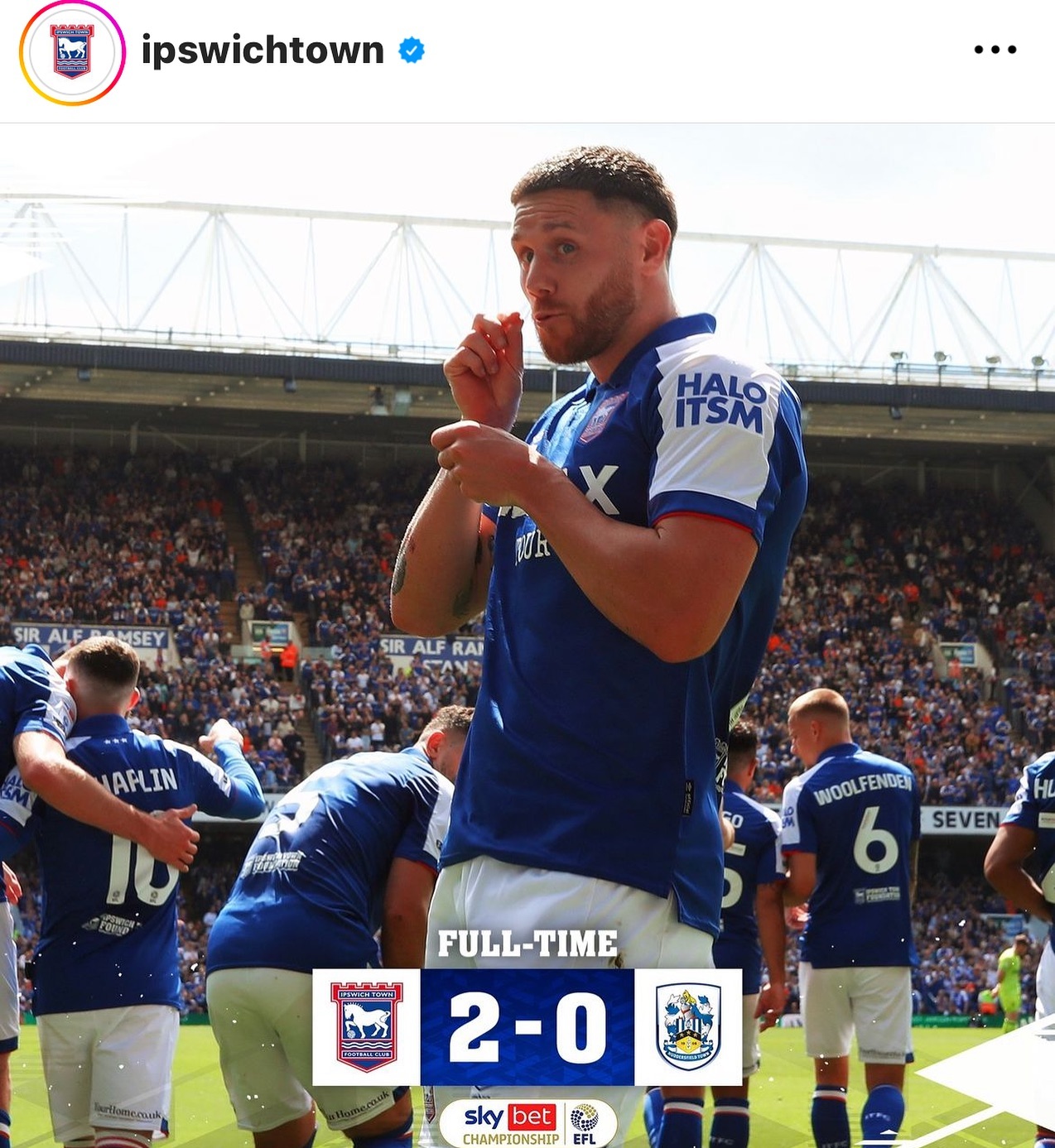 What a Day for Ipswich Town. Promoted. My toppie a. Ipswich man also. A special mention to Thomas and his dad from the Perfect Cup. Well done Lads