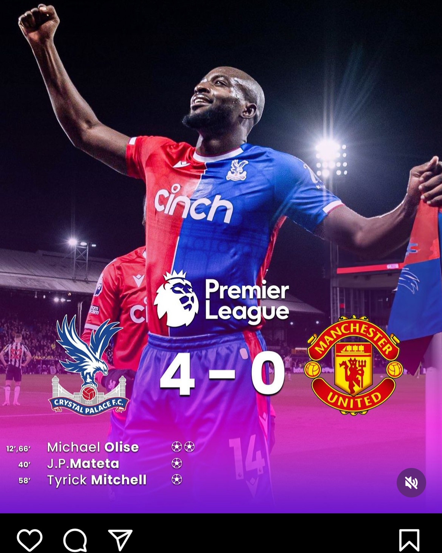 Anybody watched the Zulm being dished out at Selhurst pARK. Palace thumping the MANCS 4-0. Watta Thing