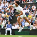 Alcaraz beat Humbert yesterday in an entertaining match. the 4th was tight. I was in Lenz watching the full match and switching to F1. Alcaraz was 0-40 Down and his new serve was being dealt with with Humbert taking everything early. But thats what makes a player next level. You save 3 break points ,win the game under immense pressure and win the match. Sinner beat Shelton and is on collision course with Alcaraz. The big results in the Womens section was the ousting of Coco Guaff and Emma Raducanu by Emma Navaro and Lulu Sun. Today its Djokovic vs Rune which is the pick of the ties.#vamosalcaraz #carlosalcaraz #wimbledon #sw19 #grandslam #cocogauff #alcarazvshumbert