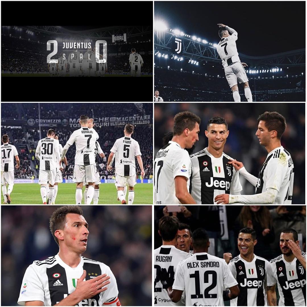 Juventus 2 SPAL 0. Another win,Another CR7 goal. Juve wrapped it up in Turin. Now to wrap up qualification in the Champions League as we host Valencia. Forza Juve#juve #juventus #forzajuve #juventusvsspal #alianzstadium #turin #seriea #serieatim #cr7 #ronaldo #manzukic