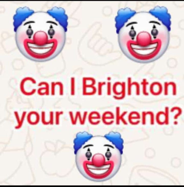 I have been battling with instagram account issues for few weeks. Anyways we back and running. Cant get hold of my father. Utd lose to Brighton. Warra way to get back. Spurs fans are aout and about. Met few of them. Arsenal make a statement and beat Villa 2-0. Barcelona win and Milan and Lazio lose. So i hope this post Brightons your weekend. :)