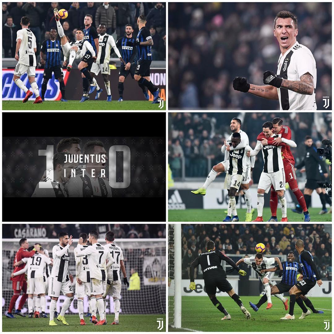 Juve 1 Inter 0. Good tough victory over Tital Rivals Inter. Forza Juve