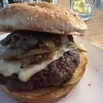 Masala Burger from the Bootlegger Rosebank #Halaal. Have you had it @bootleggercoffeecompany #bootlegger #burger #masalaburger