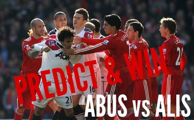 It’s on the ABUS vs ALIS . Tomorow there’s no friends. Predict your score and win a mini ball and Figurine. Our last winner was the World Cup Final Winner @zaaker_bham #manutd #liverpool #anfield #liverpoolvsmanutd #win #competition #predictor