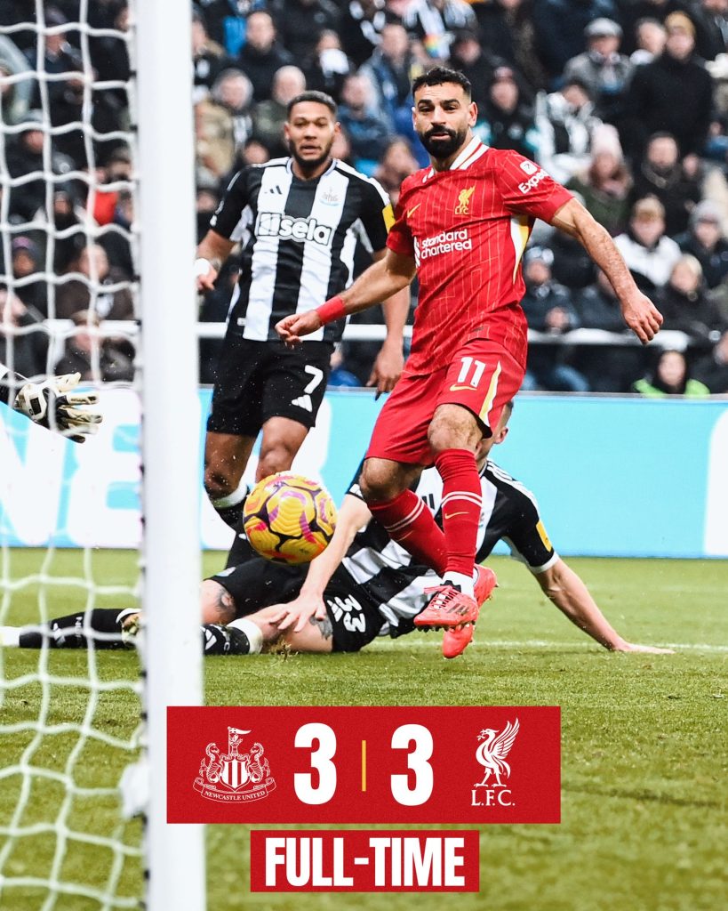 Newcastle 3 Liverpool 3. Give this man Salah what he wants. Liverpool and Newcastle games are always Thrillers. This was no different. But a Tough game away from home we will take. Its down to earth for Ruben as the MANCS lose 2-0 to Arsenal. Well done Gunners. Pep finally wins and Chelsea hit 5. Top night. Real Madrid suffer a shock loss to Athletic club and Empoli beat Fiorentina on penaltys in the Coppa Italia. Top Night of Football