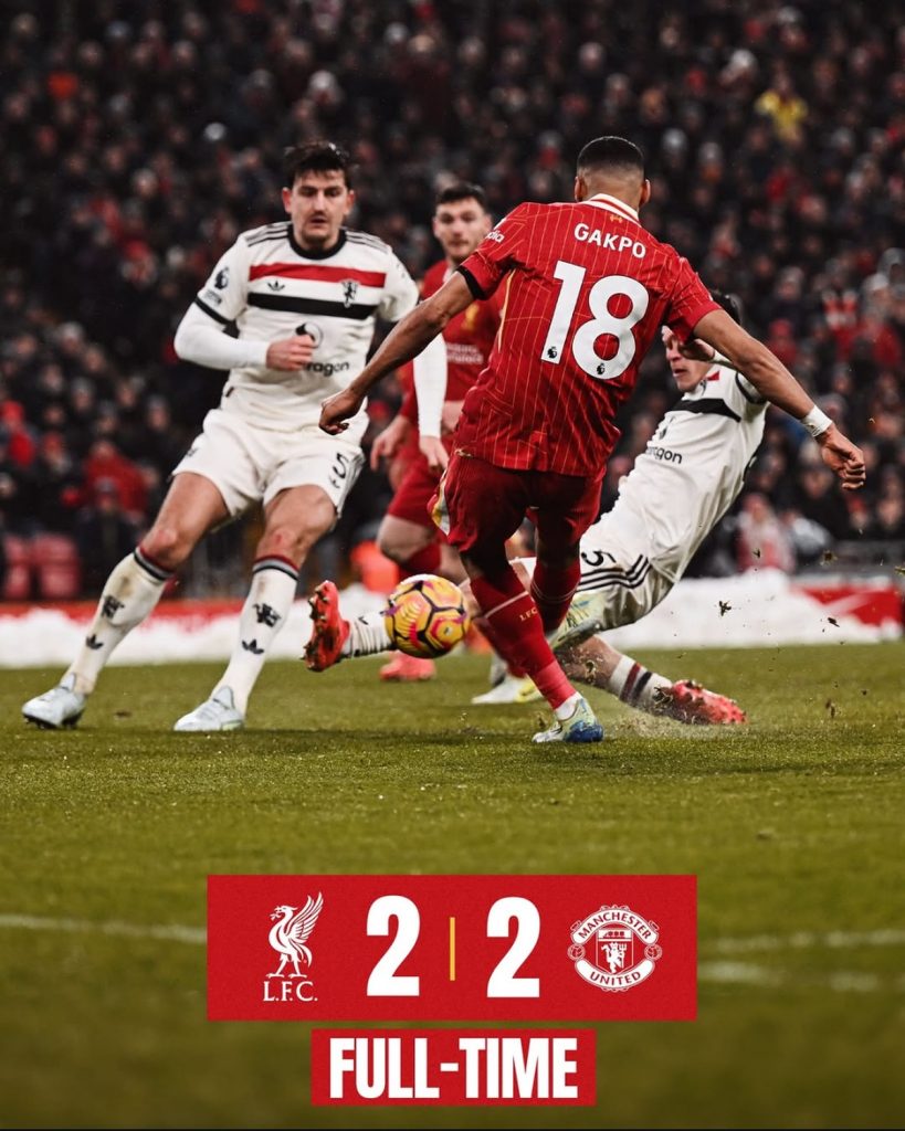 Liverpool 2 Man Utd 2. Arryyyyyyy McGuire in the end. MANCS could have buried us in the end. Like I say We more than happy to take away the point. Few Talking points about the game. Firstly Robbo was literally grabbing Ahmed. I mean its the last few seconds, in your half why ae you holding the man and tugging at his shirt. Surely it will be a foul. Thank goodness it was Harry Mcguire at the end of it. If it were anybody else they would have buried it and secured the three points. Secondly lets talk about Trents performance. I mean the guys were saying on the whatsapp groups that his head and heart not there. His passing was horrendous, he gave a away possesion as well. I seen a clip with Roy Keane saying How the hell does Madrid want him if he defends like that. Trent was poor. Credit to the MANCS to come to Anfield and take it to us. In the end though like I said We will settle for the point. Whats your views on the game#liverpool #abusvsalis #lfc #liverpoolvsmanutd #lfcfans #ynwa #anfield #thisisanfield