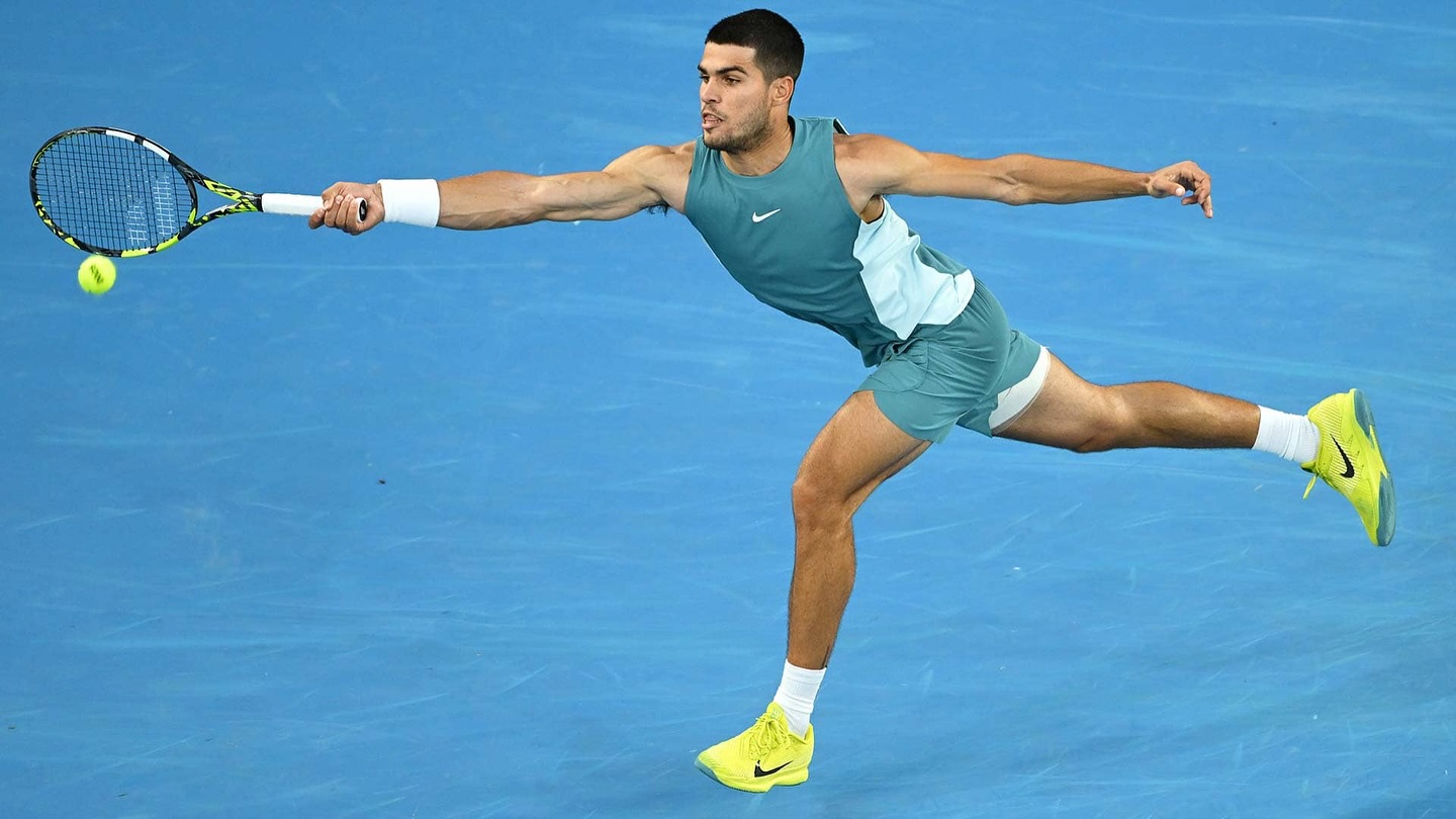 Alcaraz makes smooth start to the 2025 Australian Open. He beat A Shevchenko in straight sets. Good wins for all the top chaps. The only big casualty was Tsitsipas who was dumped out by Alex Michelson. The controversial Kyrgios was beaten also by Brit Jake Fearnly. Today top match just finished with Monfils beating Perriard in 5sets. Medvedev also in trouble #ozopen #austrailianopen #alcaraz #vamosalcaraz #tennis