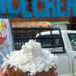 🇲🇿 Coconut Ice Cream at Nice Ice Cream on the beach in Ponta, Mozambique by @crescent_braai