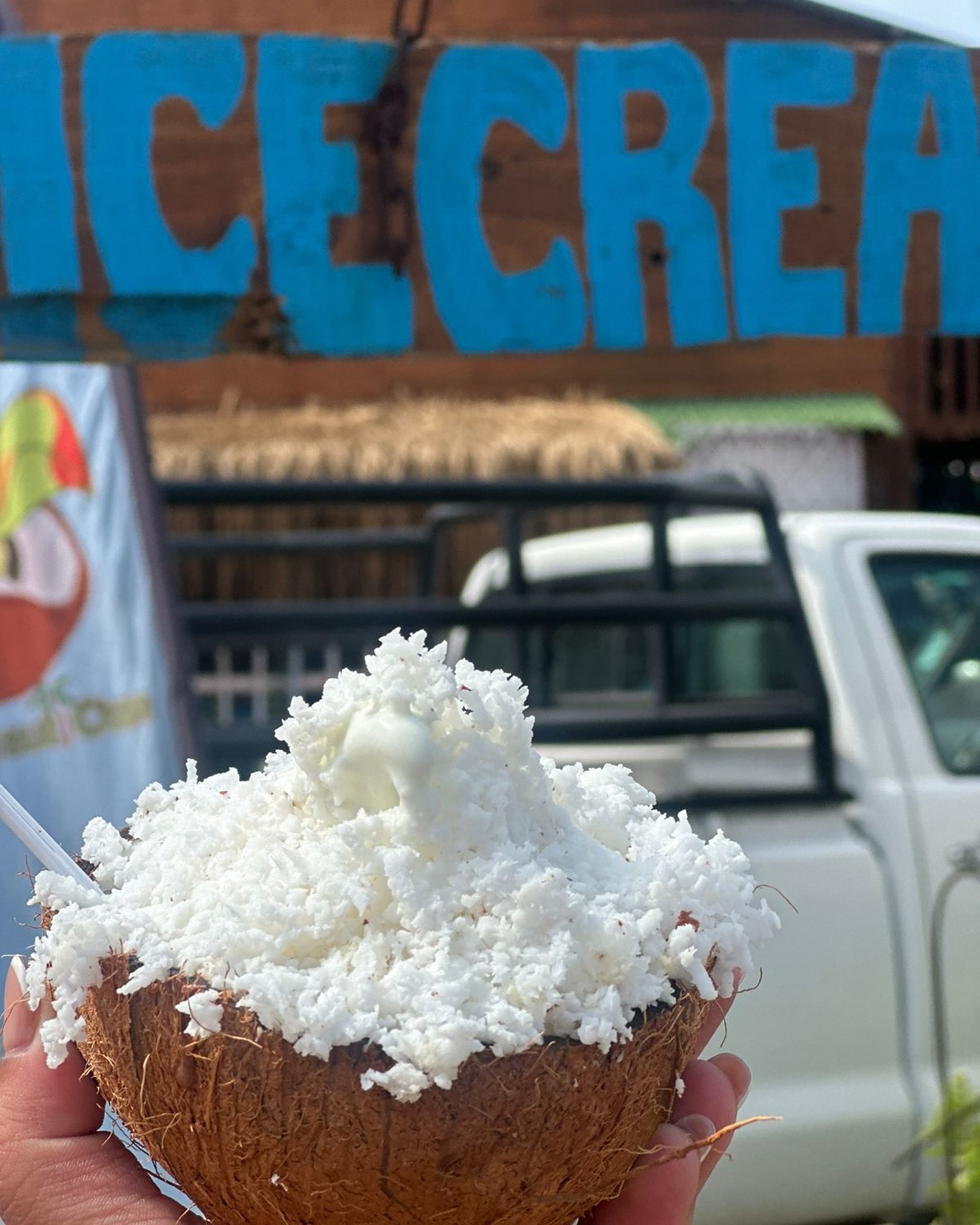 🇲🇿 Coconut Ice Cream at Nice Ice Cream on the beach in Ponta, Mozambique by @crescent_braai