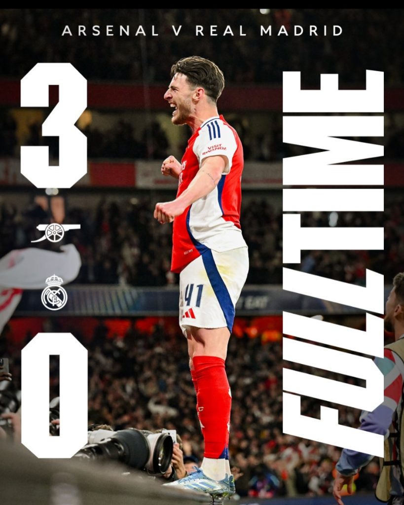 Arsenal 3 Real Madrid 0. What a result. Is this tie Over?