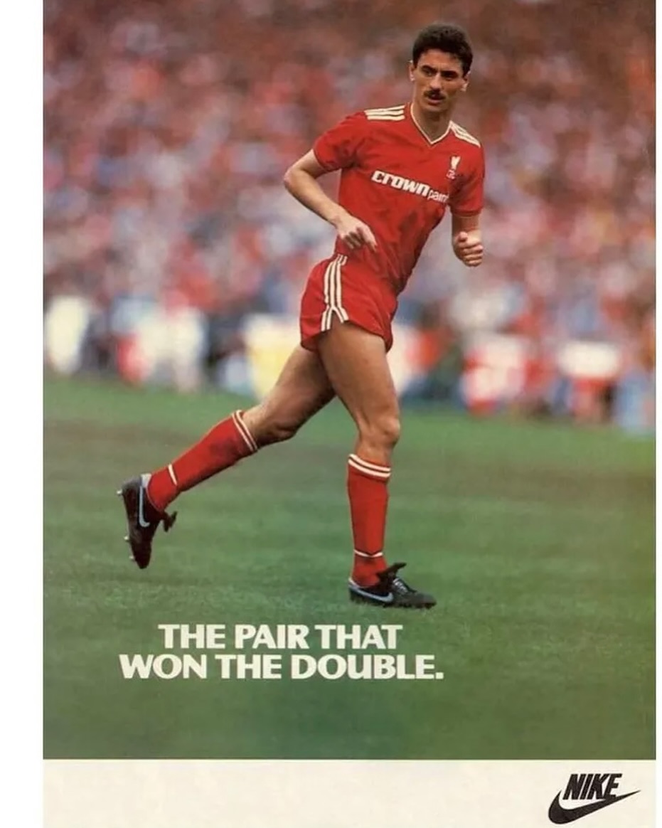 Retro Nike Ads from the past. If you had a Nike at Tech grounds you were a bozza. Rush’s ad about the double. It’s FA Cup day today and this Saturday was always special.  @sadekdhorat Keep me a copy of the Road to Wembley Pull Out
