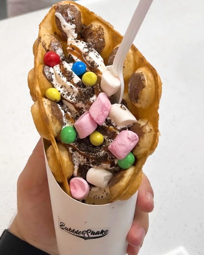 Bubble and Shake Waffle at Polar Ice Cream Norwood. They newly opened. Go check them out at 107 William Road, Norwood ️#icecream #polaricecream