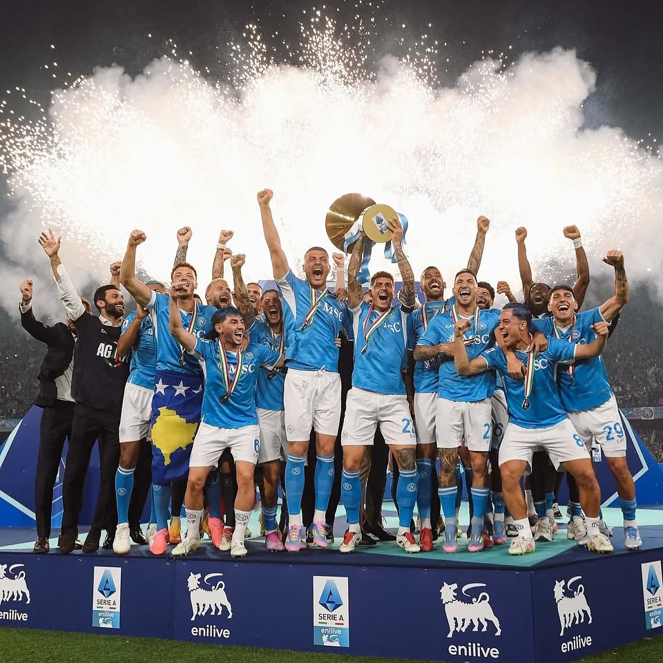 Napoli win the Scudetto. Naples is rocking tonight. Congrats to Napoli#seriea #napoli #napolichampions