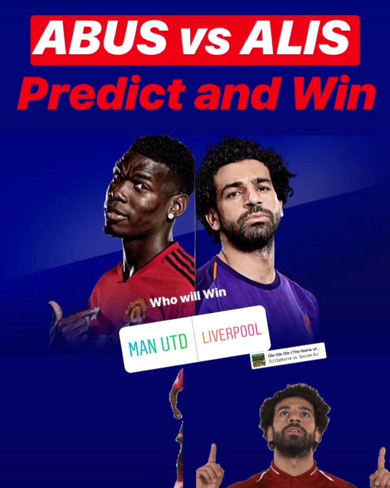 It’s the ABUS vs ALISYou know the drill. Send in your Predictions.The MANCs are upbeat and confident. They say we must be shaking in our Boots. It’s Mussseeeeve. Call it#AbusvsAlis #manutd #manutdvsliverpool #rivalry #oldtrafford #liverpool #lfc #YNWA #manchesterunited #mancs #lfcfans #manutdfans #liverpoolfans #abus #alis #win #competition