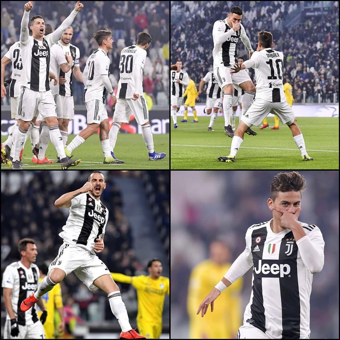 Juventus 3 Frozinone  1. Sound Victory. Another CR7 goal,Dybala with a cracker,Bonucci and Chilieni fit. Can’t ask for better preparation heading into the massive champions league tie in Madrid.Forza JuveWe prepare for Madrid