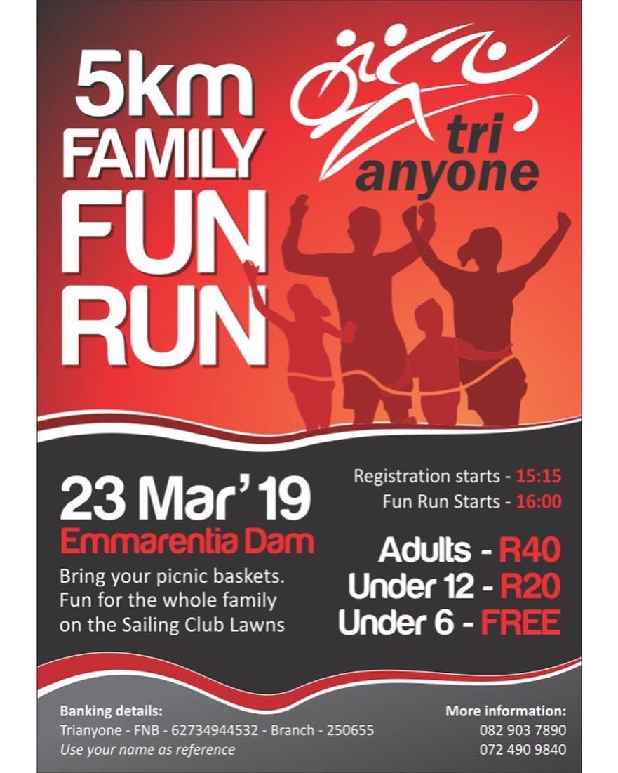 5km family Fun Run Saturday.Join and Enjoy the Day @trianyone#funrun #emmarentia #5kmrun  #run #jhb #funrun