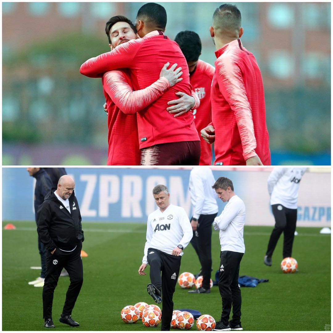 Calm before the Storm. The MANCs go to Camp Nou Tonight. One away goal and park the bus I reckon. Can it be done.How are the MANCS feeling #manunited #mancs #barcelona #barcelonavsmanutd #noucamp #uefachampionsleague #pogba #messi