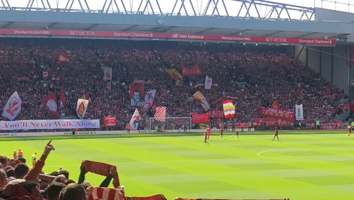 Atmosphere today from Anfield as Liverpool played Wolves in the last game of the season. Sadly it was not to be. Now we must become the Champions of Europe *vids by 0018UKLADS #liverpoolvswolves #anfield #thisisanfield #ynwa #lfc #kop #liverpoolfans #epl #premierleague