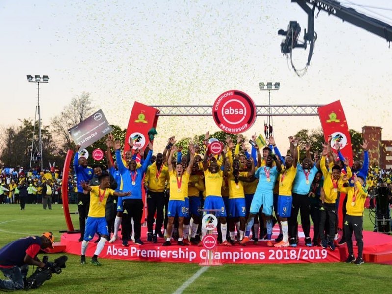 Sundowns Win the 2018/19 ABSA Premiership. Well Done the Brazilians and sorry Buccaneers#absa #absapremiership #sundowns #mamelodisundowns #sa #sasoccer #southafricansoccer How’s the feeling in the Camp @valods