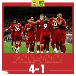 And we underway with a 4-1 Thumping of Norwich. The blow is the Allison injury but Liverpool continued where they left off. Happy tonight and happy there is football this weekend. Off to Istanbul for the European Super Cup. #ynwa #liverpool #lfc #lfcfans #liverpoolfans #liverpoolvsnorwichcity #epl #englishpremierleague