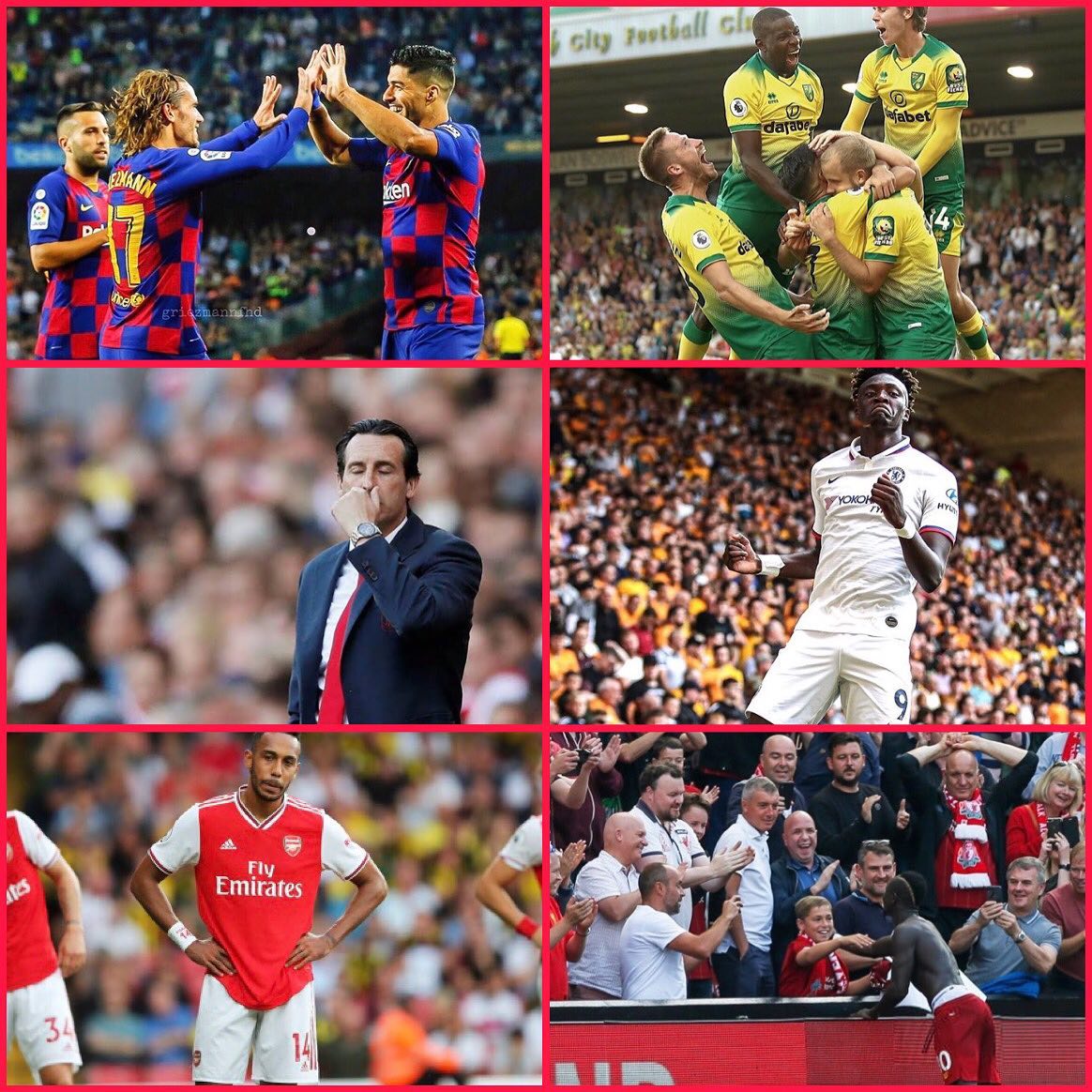 Top weekend of footy which leaves us with our Monday Talking Point“Unai Emery OUT!I see many Arsenal lads on social media with this status. Arsenal self destructed again. David Luiz turning out to be a Big MUGG. So what do the Arsenal lads say?Citeh suffered a shock loss to Norwich and Liverpool were sublime against Norwich. Barcelona were rampant in La Liga and Abraham looks like a Fantasy banker. Looking forward to the Champions league this week#emeryout