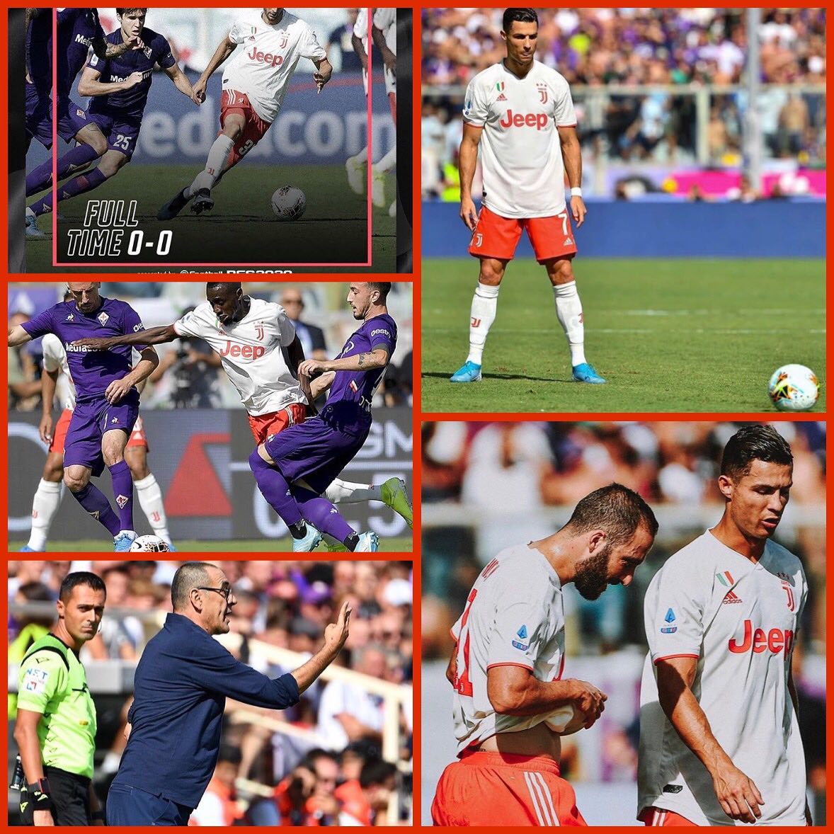 Fiorentina 0 Juventus 0. A really poor Juve performance. We were lucky to come back with a point. 3 injuries meant 3 substitutions. Nothing up front,Defensive errors. Danilo was woeful at right back. Pjanic and Douglas Costa both look doubtful. A tough tie against Atletico awaits. We need to raise the tempo. Forza Juve. Serious stuff begins#fiorentinavsjuventus #juve #juventus #forzajuve #viola #florence #bianconeri #juvefans #seriea