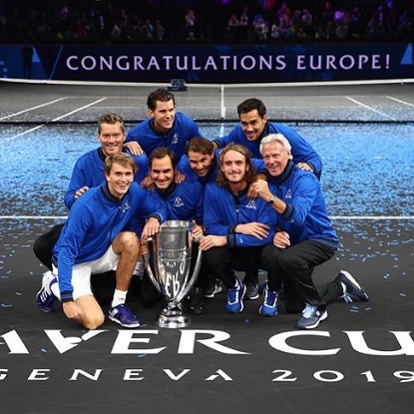 Team Europe won the Laver Cup last night. Finals set tie breaker between Zverev and Roanic. Europe came from behind to clinch it. But what passion and feeling. Even from the side lines. Big points was scoring a massive goal in footie when ur team mates run out and embrace you. Laver Cup just gets better and better every year. Maybe Team World will@Win it when Fed and Nadal are gone 🙄. As for our poll 52 % say Tennis needs Kygrios and 48% say NO  #lavercup2019 #lavercup #federer #nadal #teameurope #teamworld #switzerland #tennis #kyrgios