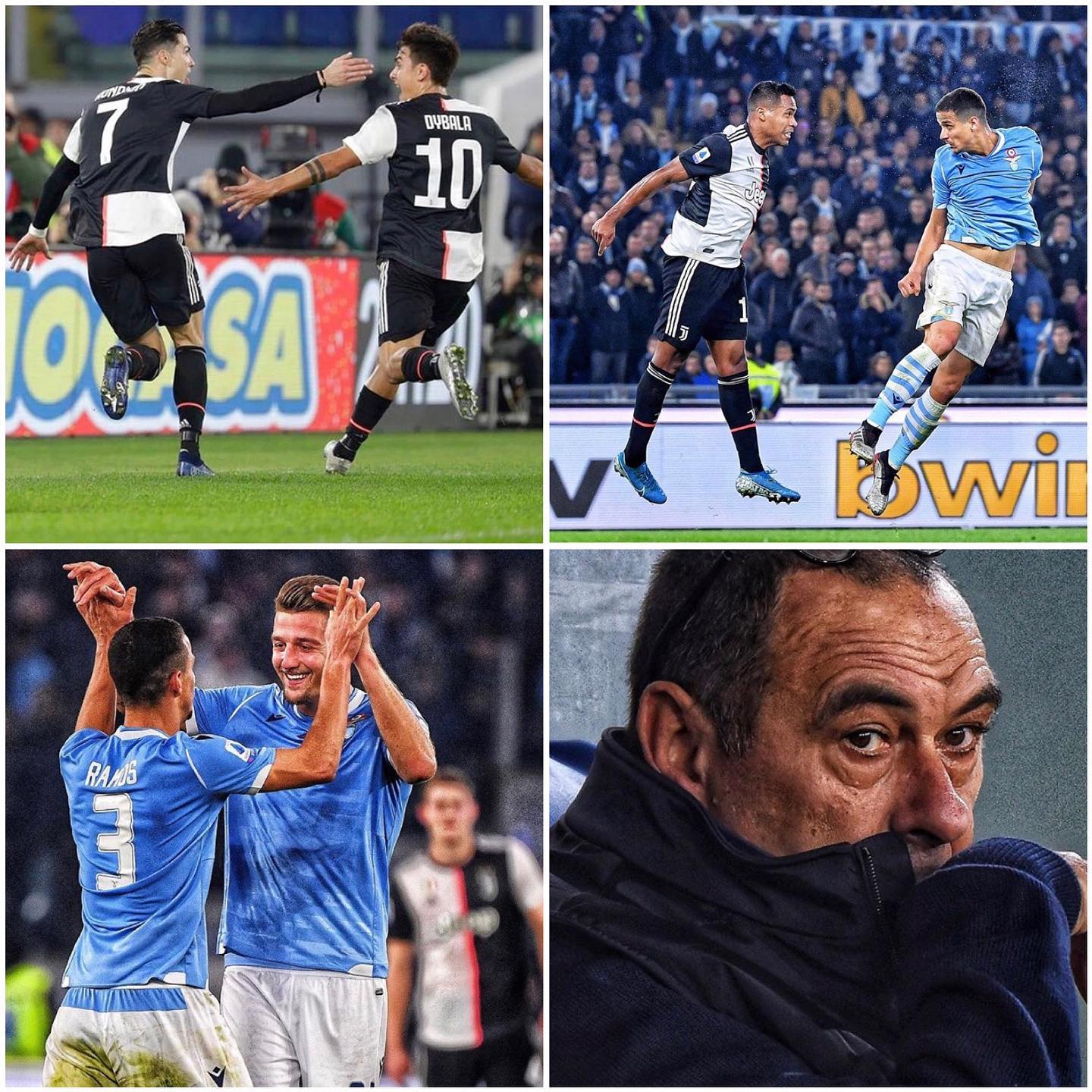 Lazio 3 Juventus 1. 10 man Juve crash in Rome. I agree with most of the ball okes I chat too. Juve playing poorly. Nothing convincing about them. Ronaldo have Juve the lead in a hostile Rome. Defensive lapse just before half time drew Lazio level. We just can’t seem to keep a lead like the Juve of the Old. 2nd half and@a Cuadrado red card saw Lazio dismantle us. Would have been 4-1 if it wasn’t for a Schezny double save. Bad for Juve and good for Serie A. Juve now In a midfield crisis with injuries to Ramsey,Douglas Costa,Khedeira,Rabiot and now Bentancur.Forza Juve. Time to pull ourselves together #laziovsjuventus #juve #forzajuve #juventus #stadioolimpico #juvefans #laziofans #seriea #serieatim #cr7 #ronaldo