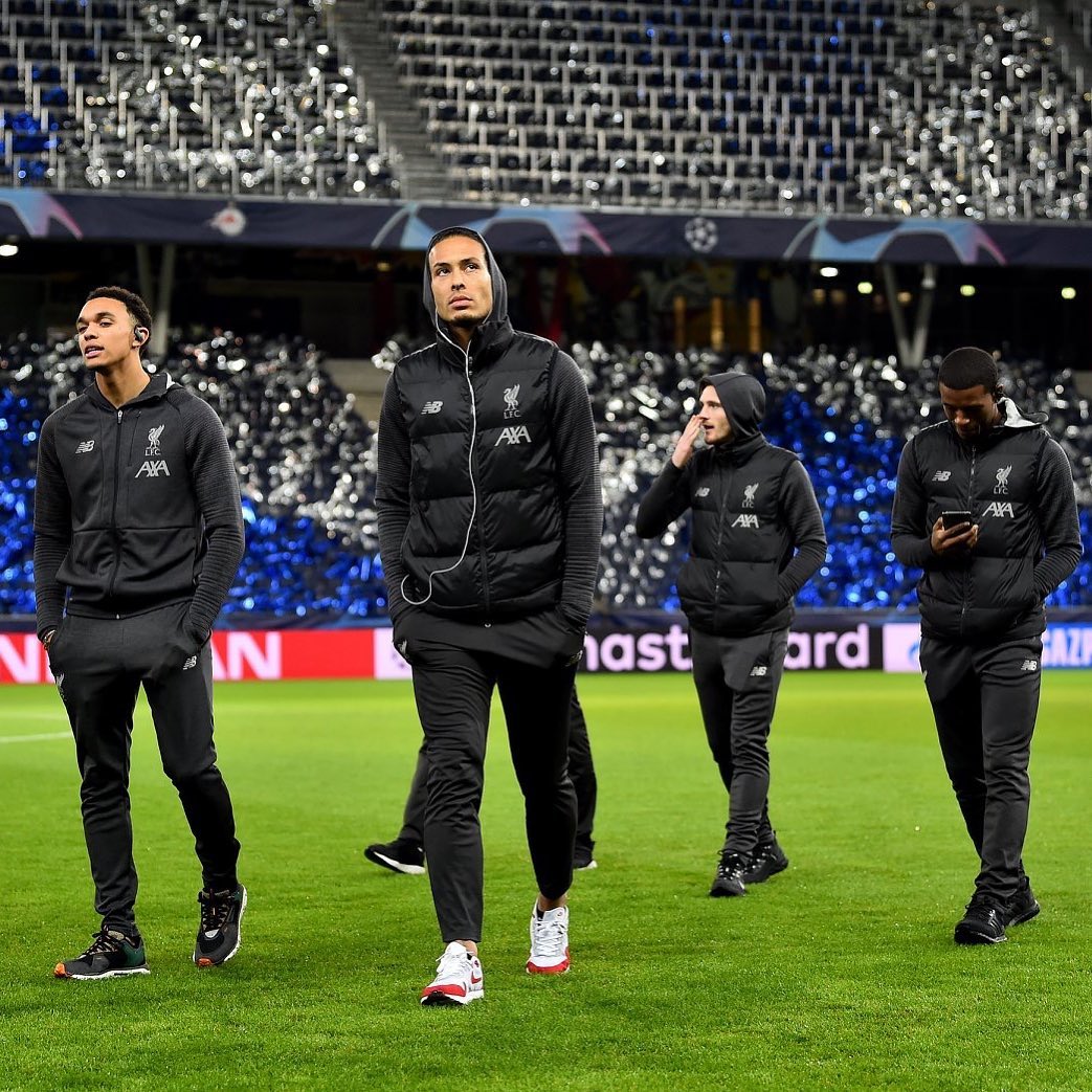 Calm before the Storm. Musseeeve tie in  the Red Bull Arena in Austria tonight. #ynwa #liverpool #redbullarena #uefachampionsleague #salzburgvsliverpool #lfc #lfcfans